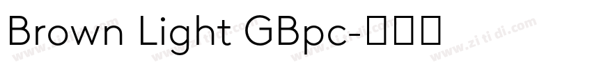 Brown Light GBpc字体转换